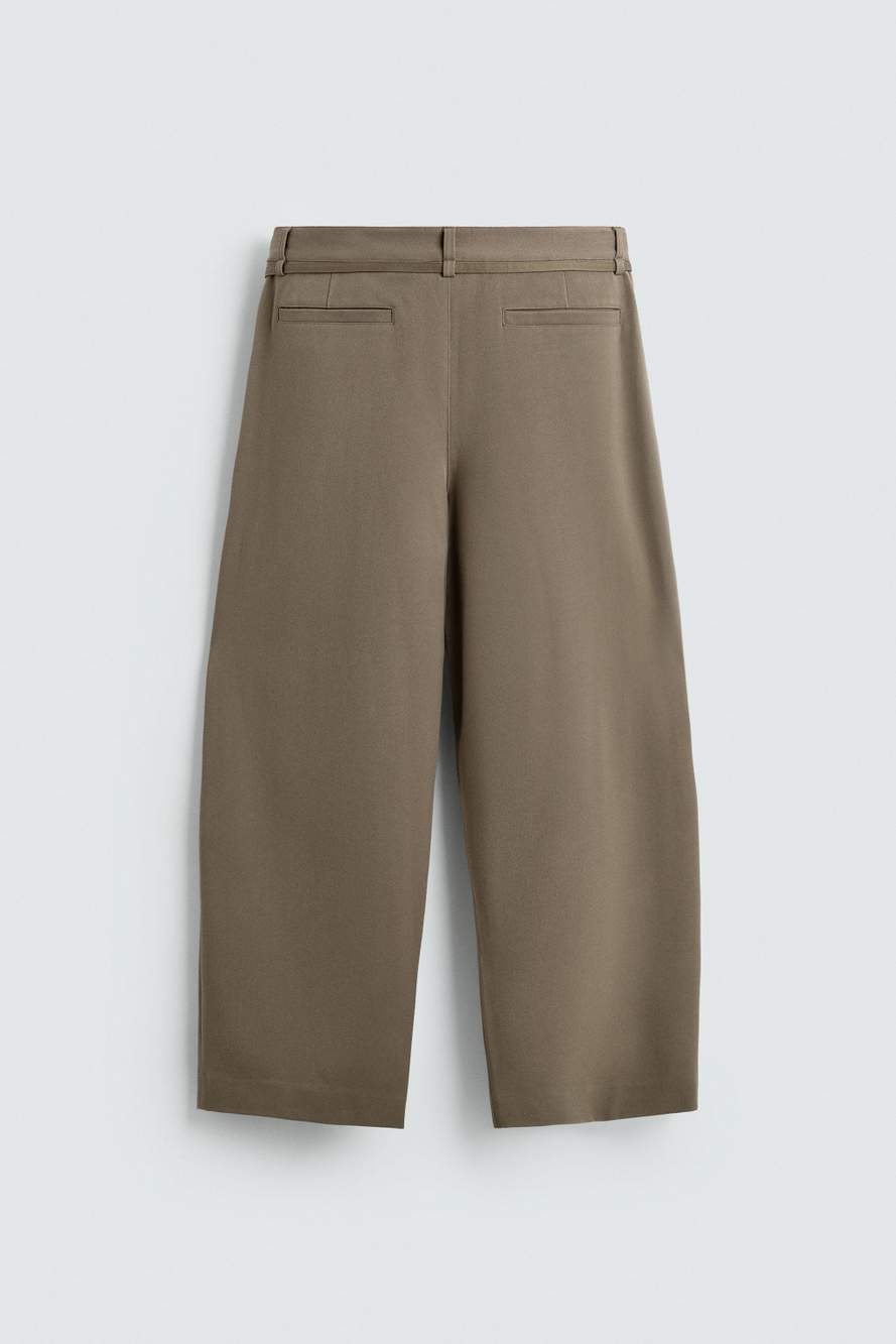 BALLOON FIT TROUSERS WITH PLEATS AND BELT — Product image 9 of 11