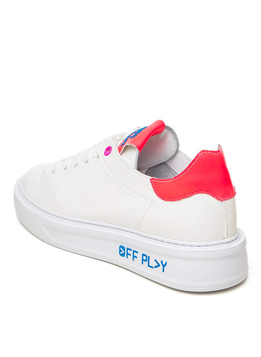 Off Play Beyaz-Pembe Kadın Deri Sneaker XWFIRENZE1CV02GM12 — صورة المنتج 4 من 4