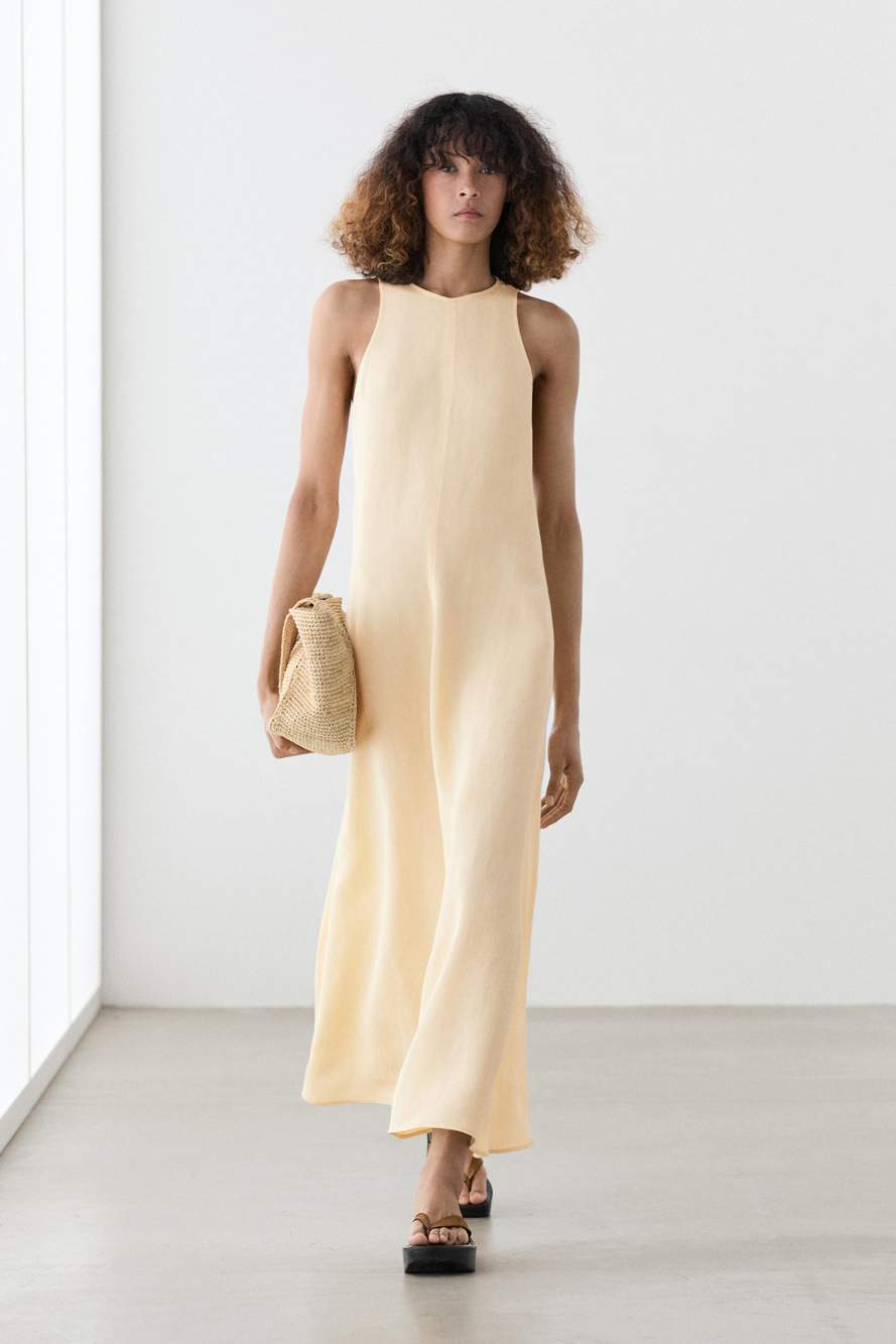 Flowing linen halter midi dress — Product image 10 of 13