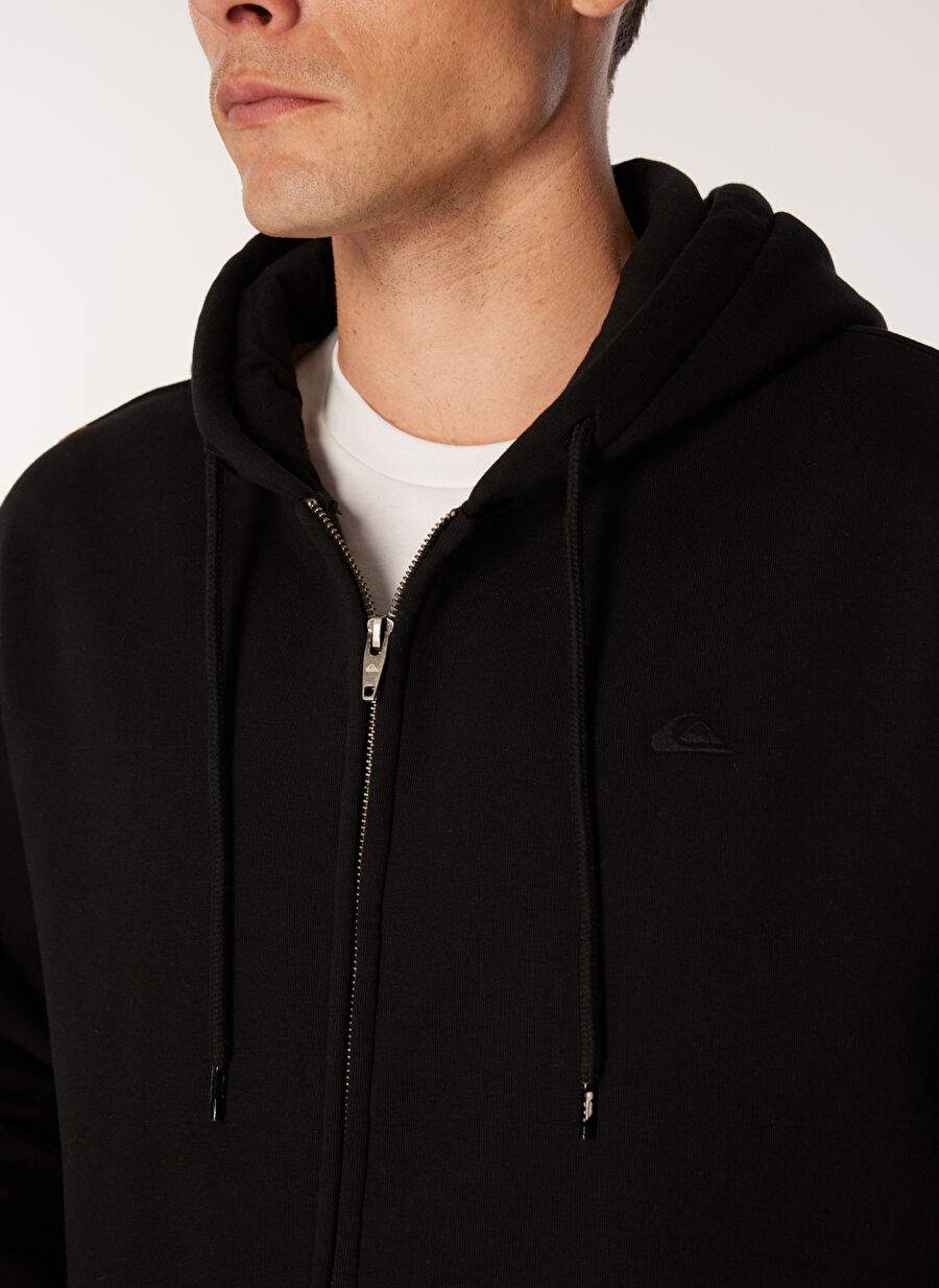 Quiksilver Siyah Erkek Kapüşon Regular Fit Sweatshirt AQYFT03330SALT WATER ZIP HOODIE — صورة المنتج 3 من 4