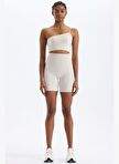 Puffed Jacquard Sports Shorts Titan White — Product image 4 of 30