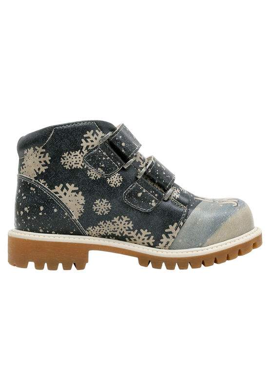 Kids Vegan Leather Navy Long Boots - Let it Snow Design — Product image 4 of 7
