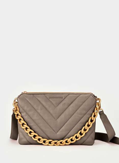 Les Visionnaires Mink Women's Leather Shoulder Bag VERA QLN2005