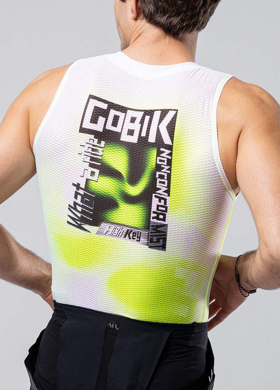 Second Skin Beyaz Kolsuz Spor İçlik Unisex Bisiklet Forması — صورة المنتج 4 من 7