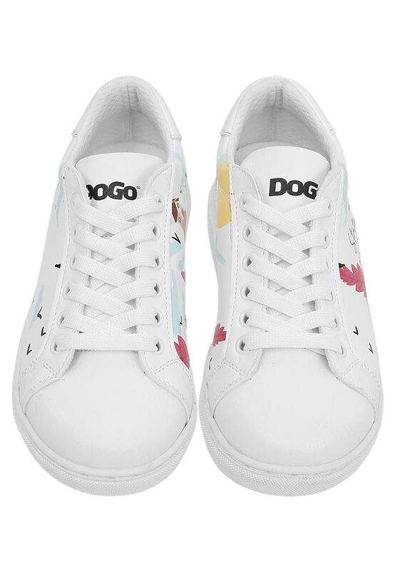 Kids Vegan Leather White Sneakers - State Of Bliss Design — Product image 3 of 8