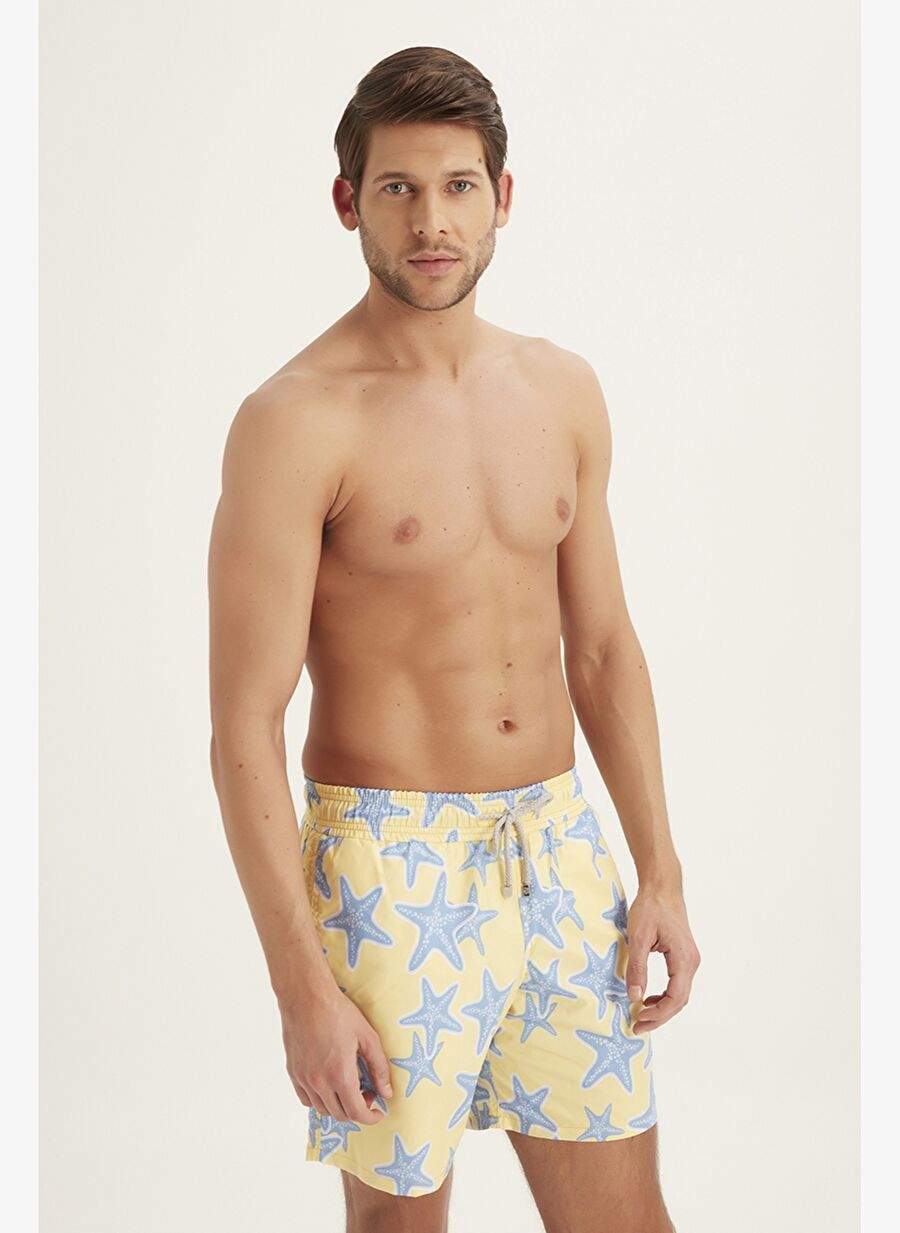 Starfish Lime - Men's Shorts Swimsuit — صورة المنتج 4 من 4