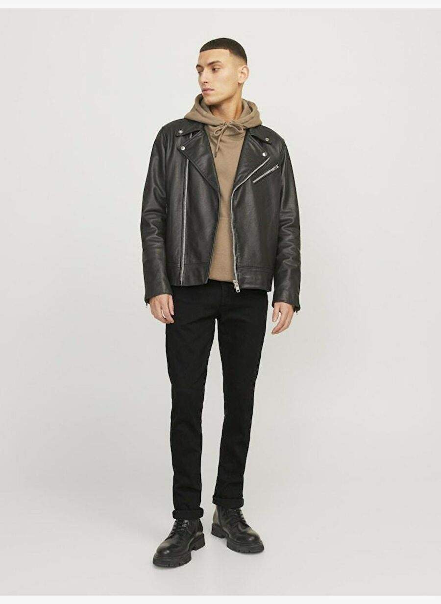 Jack & Jones Siyah Erkek Dar Paça Slim Fit  Denim Pantolon 12152346_JJIGLENN — Product image 8 of 8