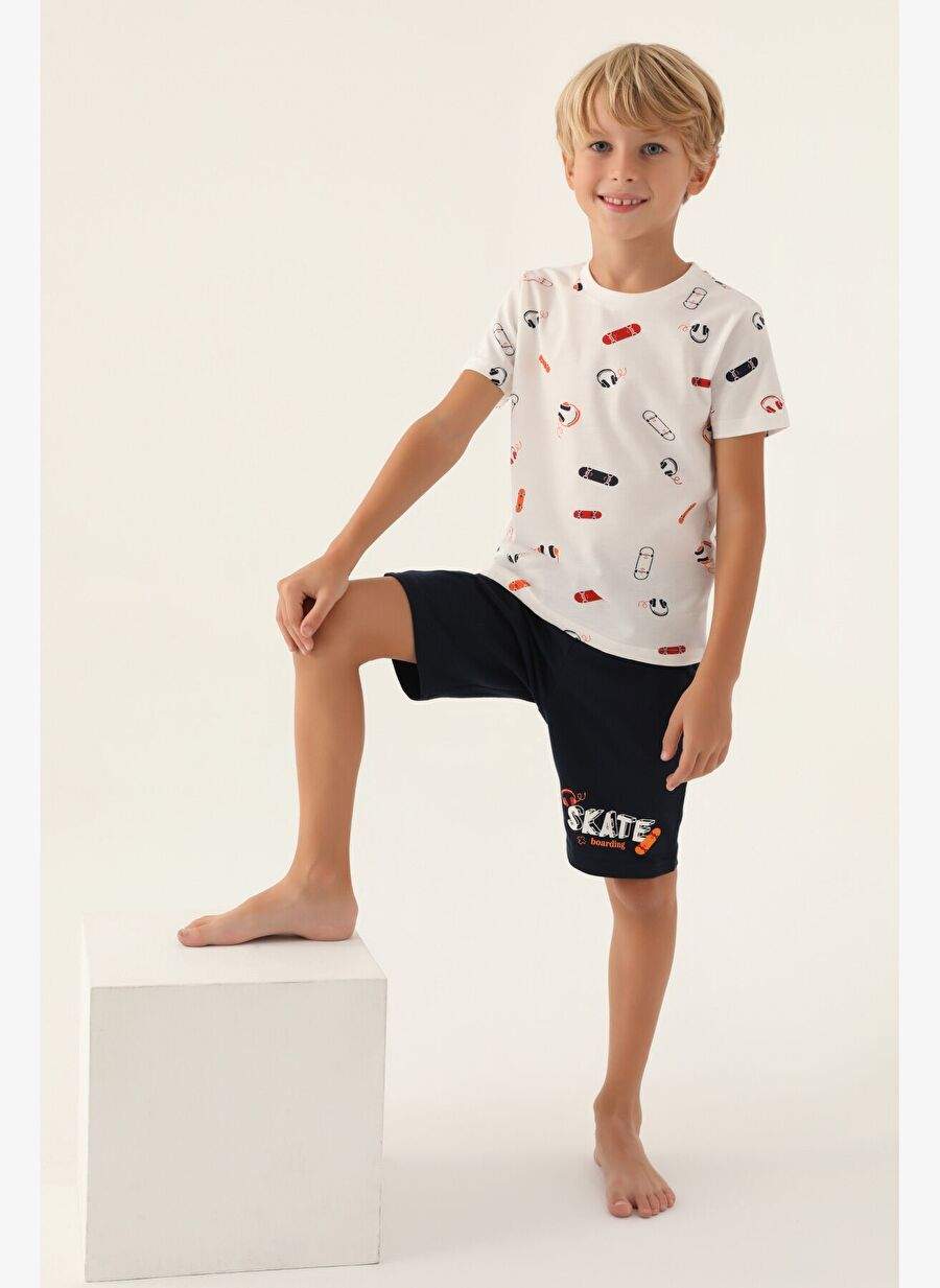 Arnetta Skateboard Krem Erkek Çocuk Bermuda Takım — Product image 3 of 5