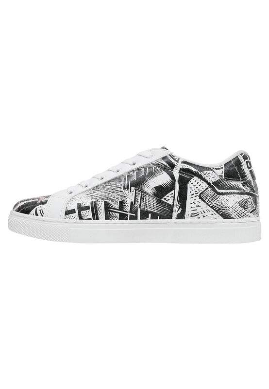 Men Vegan Leather White Sneakers - No Limits Design — صورة المنتج 5 من 9