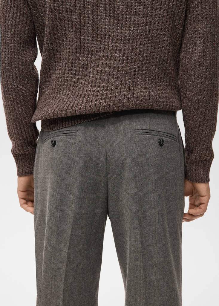 Regular fit micro-check trousers — Product image 7 of 19