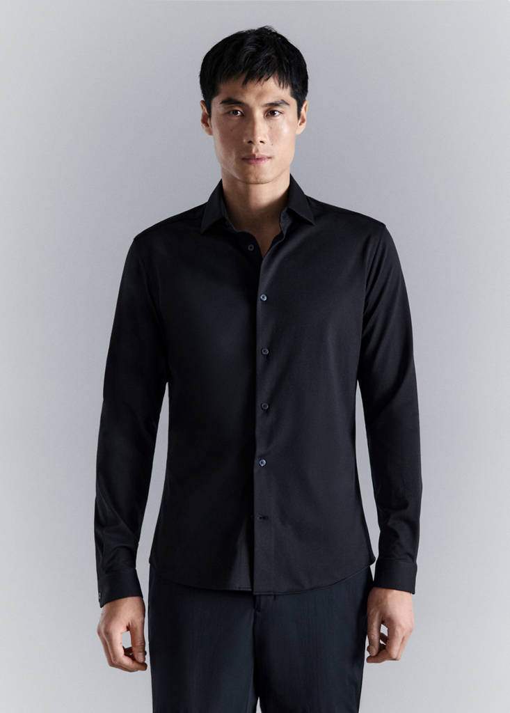 Slim fit comfort stretch non-iron cotton shirt — Product image 12 of 27