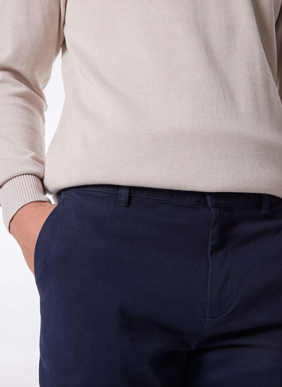 Limon Lacivert Erkek Basic Düz Chino Pantolon MML4WM-PNT9515 — صورة المنتج 5 من 7