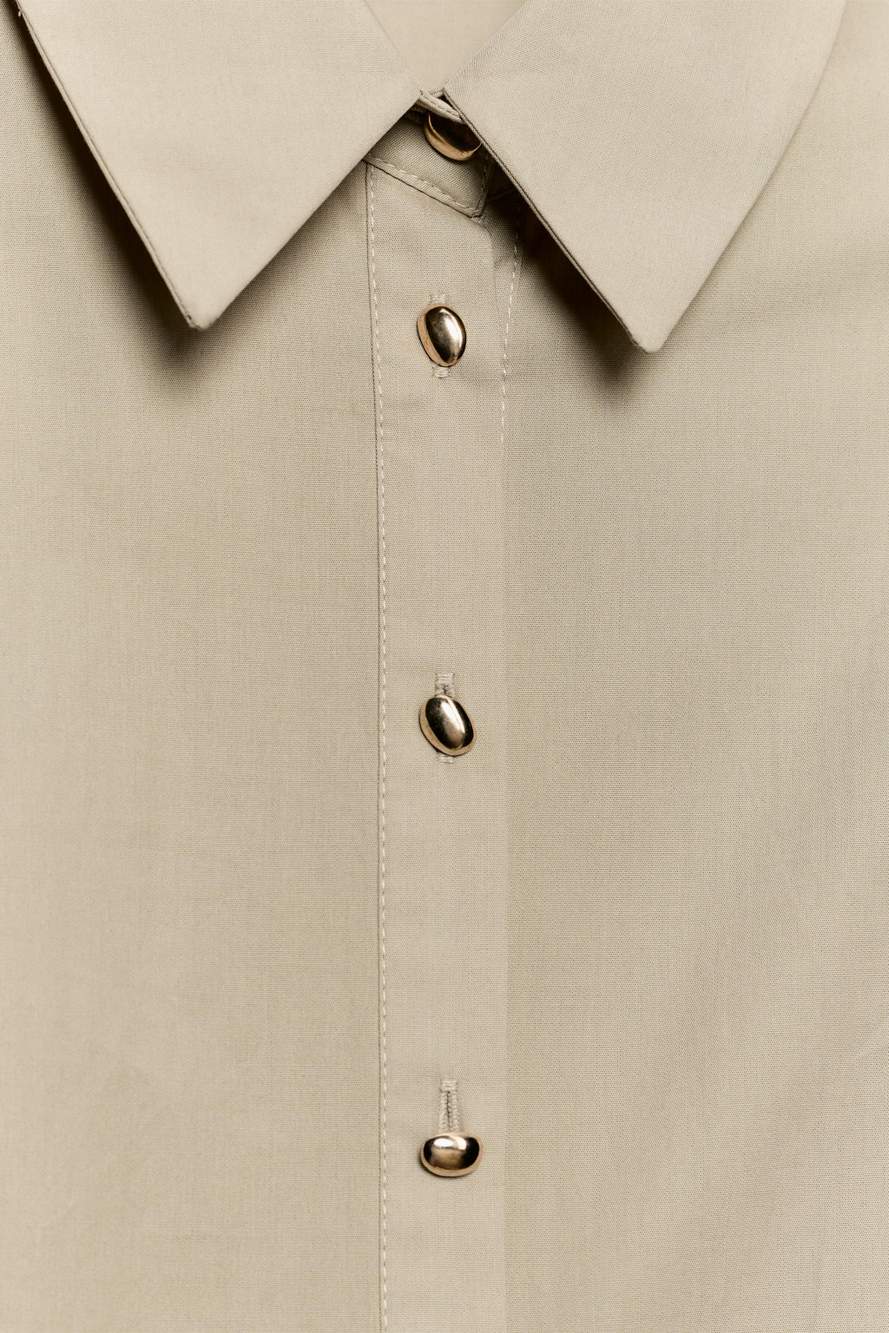 MIDI POPLIN DRESS WITH BELT — Product image 8 of 8