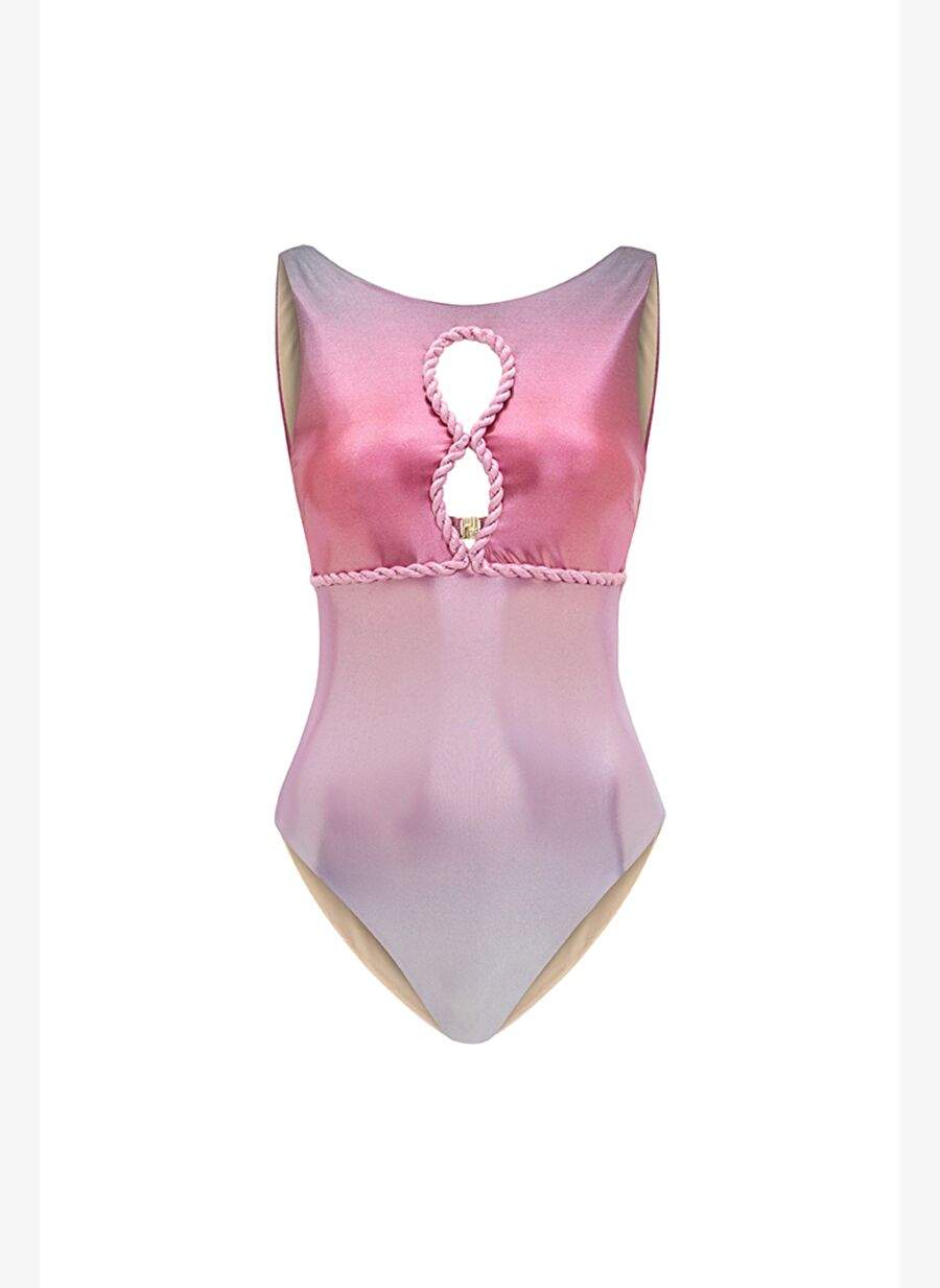 Vermira Magenta Pink Burgu Detaylı Halter Mayo — صورة المنتج 5 من 6