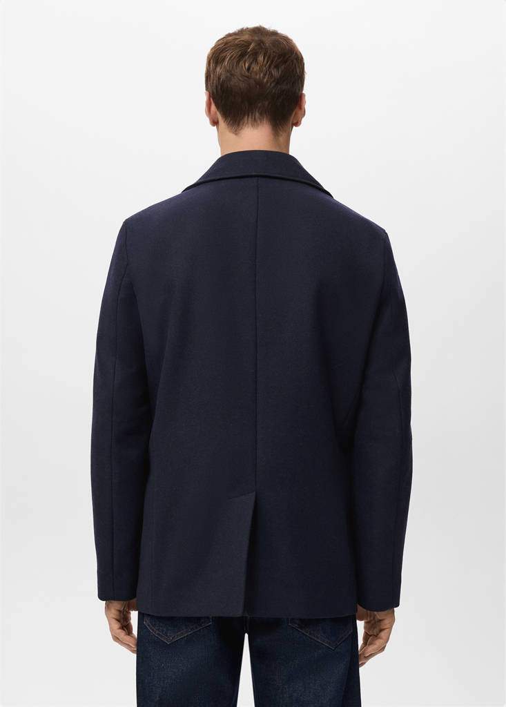 Short double-breasted wool coat — Product image 11 of 20