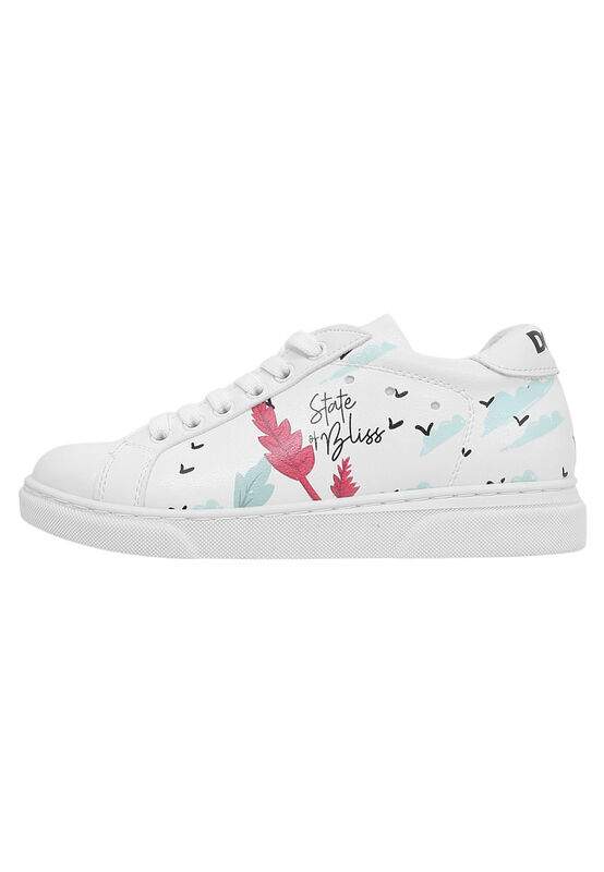 Kids Vegan Leather White Sneakers - State Of Bliss Design — Product image 5 of 8