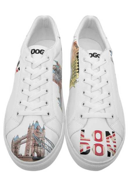Men Vegan Leather White Sneakers - It's the Time for London Design