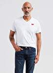 Beige Male 100% Cotton T-Shirt A2084-0000 LSE ORIG HM VNECK WHITE — Product image 10 of 15