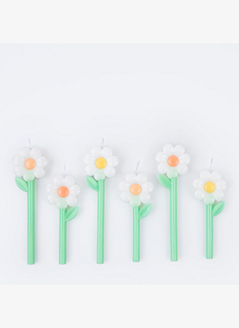 Meri Meri - Daisy Candles - Papatya Mumlar (x6)