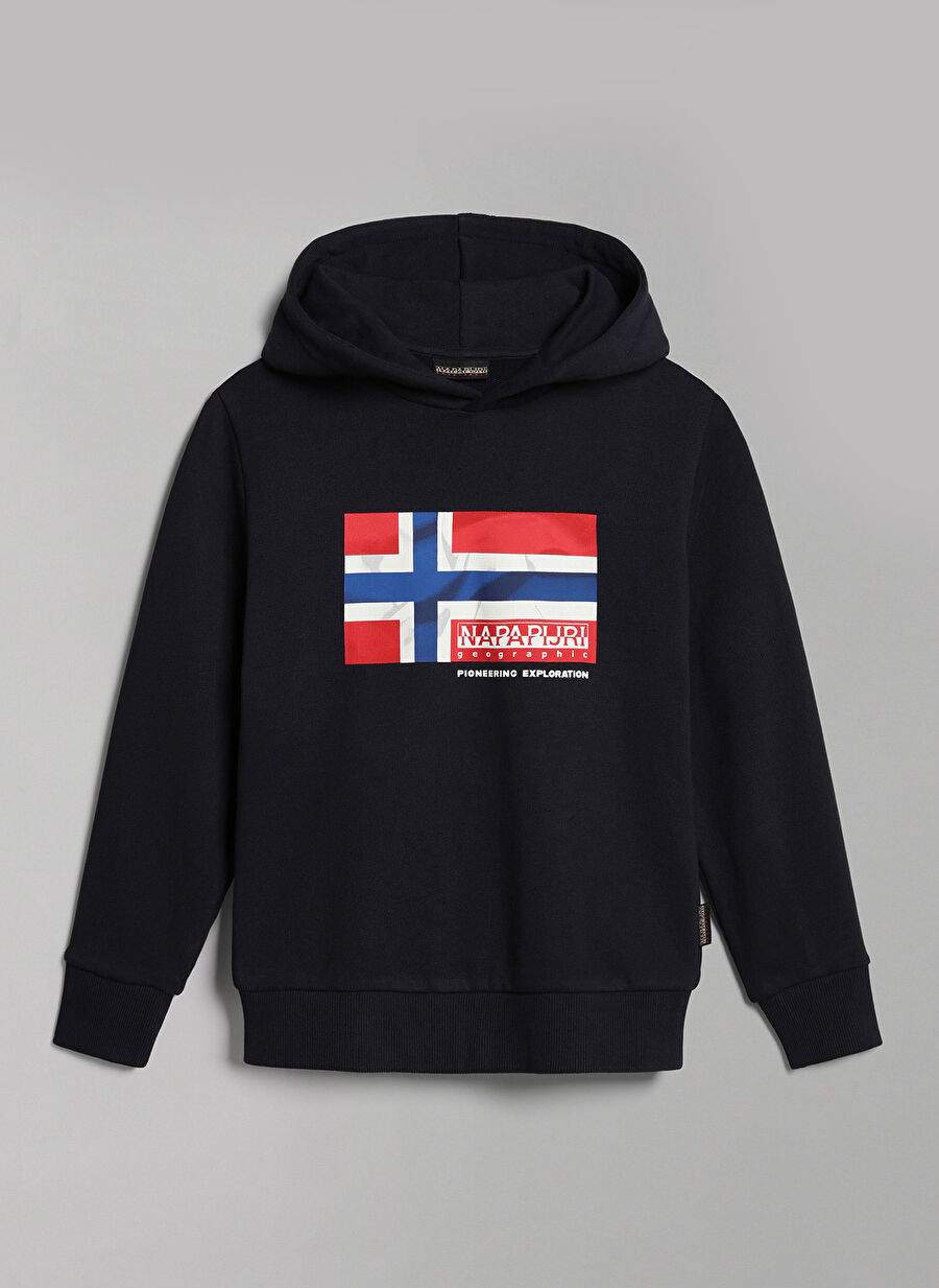 Napapijri Mavi Erkek Çocuk Kapüşonlu Uzun Kollu Sweatshirt NP0A4GXF1761 K B-ZAMORA H — صورة المنتج 5 من 6
