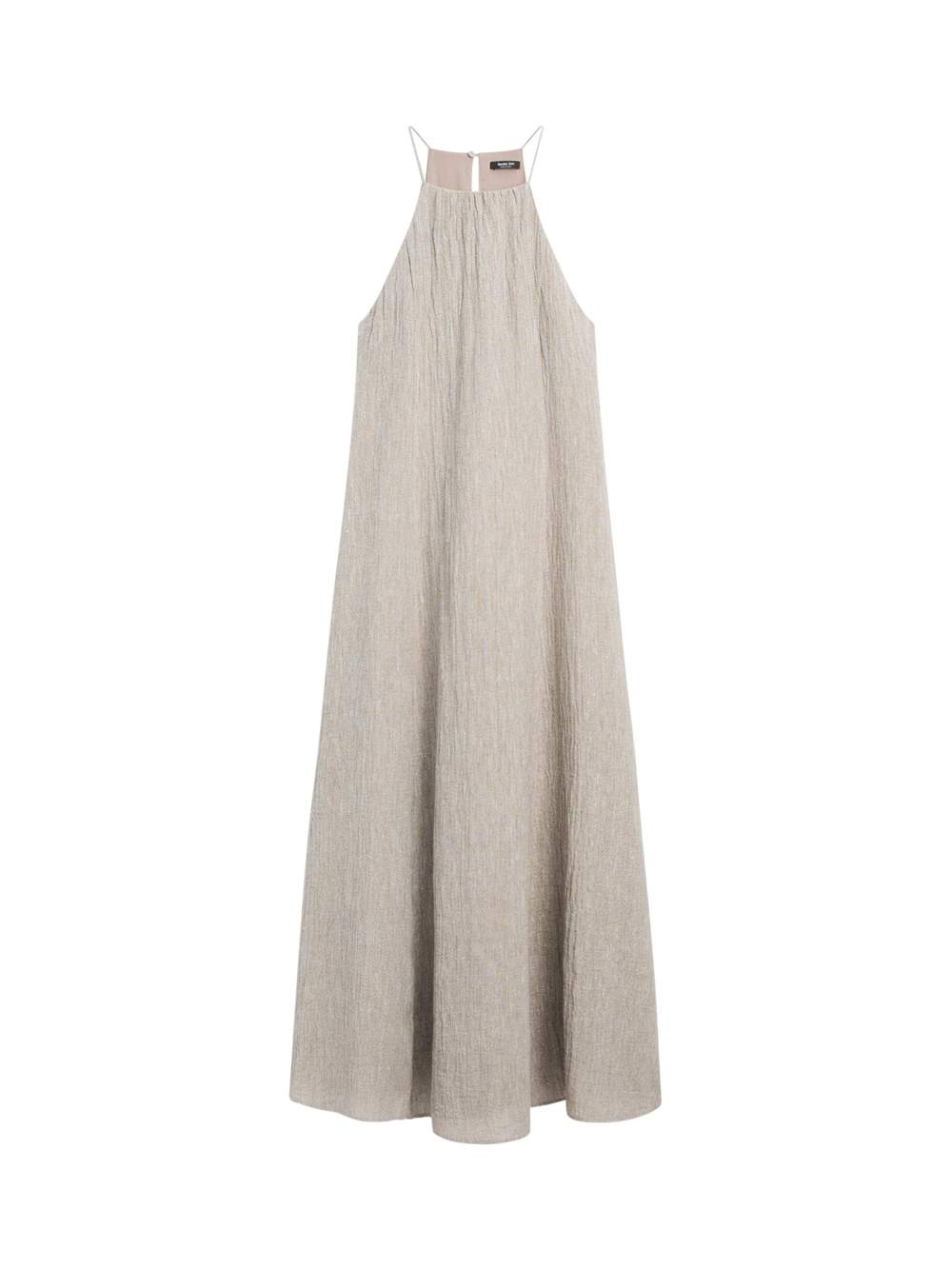 Flowing linen blend dress with gathered neckline — Product image 14 of 14