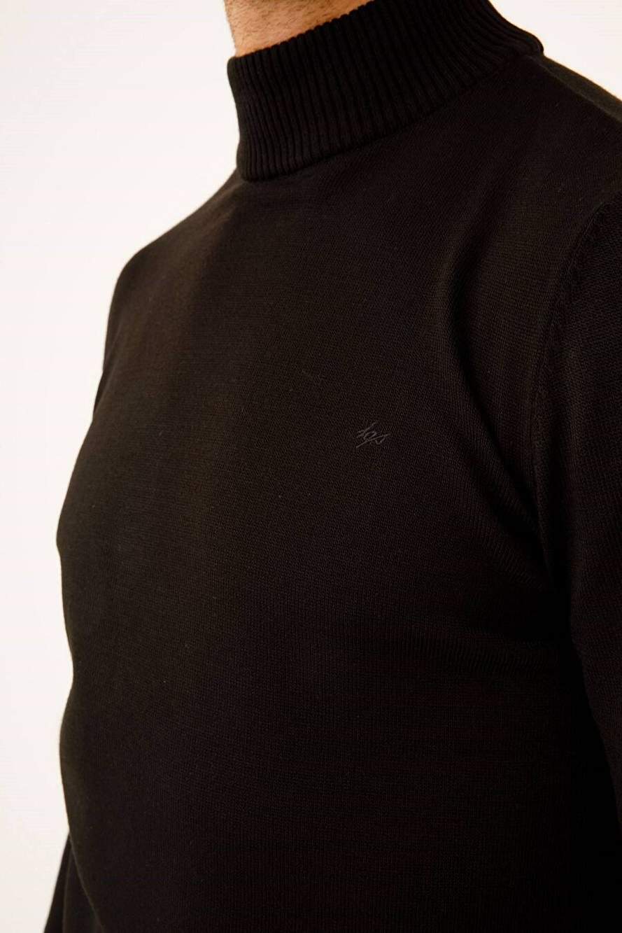 MEN'S BLACK STANDARD HALF FISHERMAN KNITWEAR — Product image 4 of 7