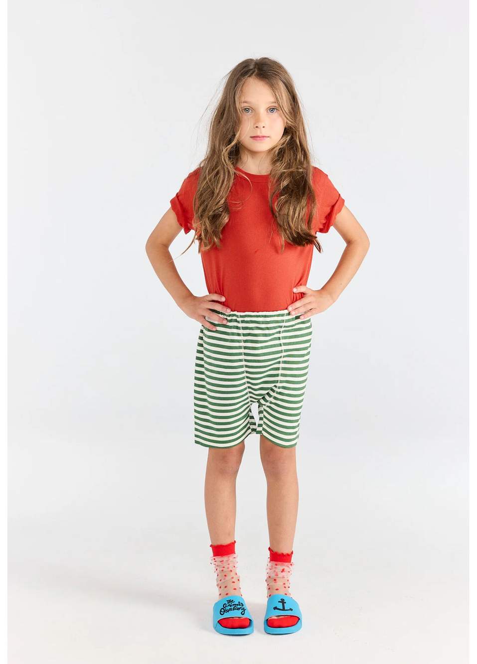 Red Rooster Red Short Sleeve Unisex Kids T-Shirt — صورة المنتج 3 من 3