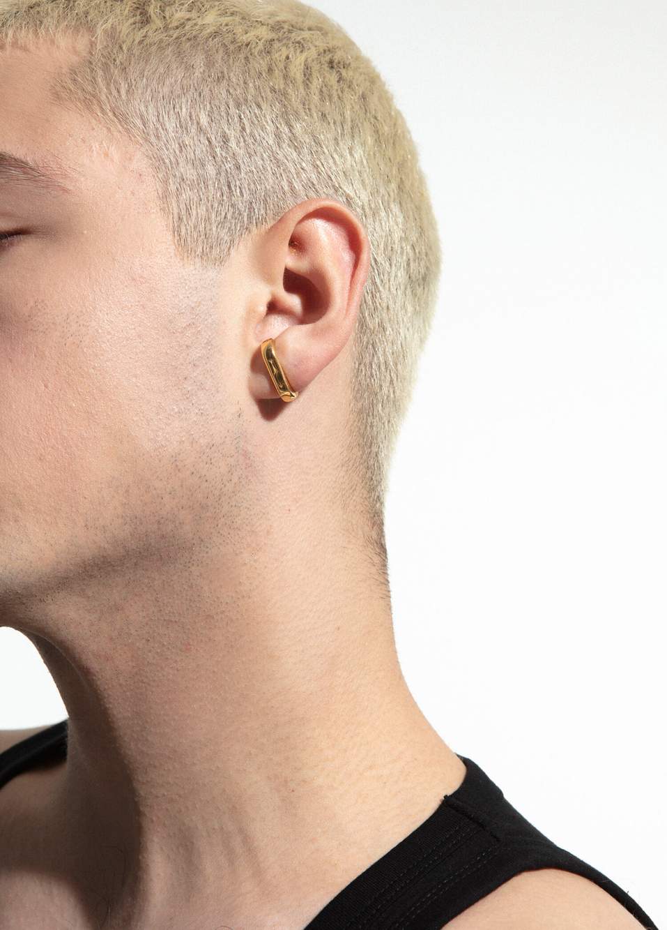 Nixie Earring 925 Ayar Gümüş Üzeri 1 Mikron Altın Kaplama Unisex Küpe — صورة المنتج 4 من 4