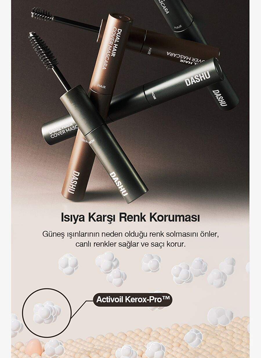 Water and Sweat Resistant, Closet Coffee Hair-Washing Mascara DASHU Daily Dual Hair Cover Mascara [Brown] — صورة المنتج 5 من 8