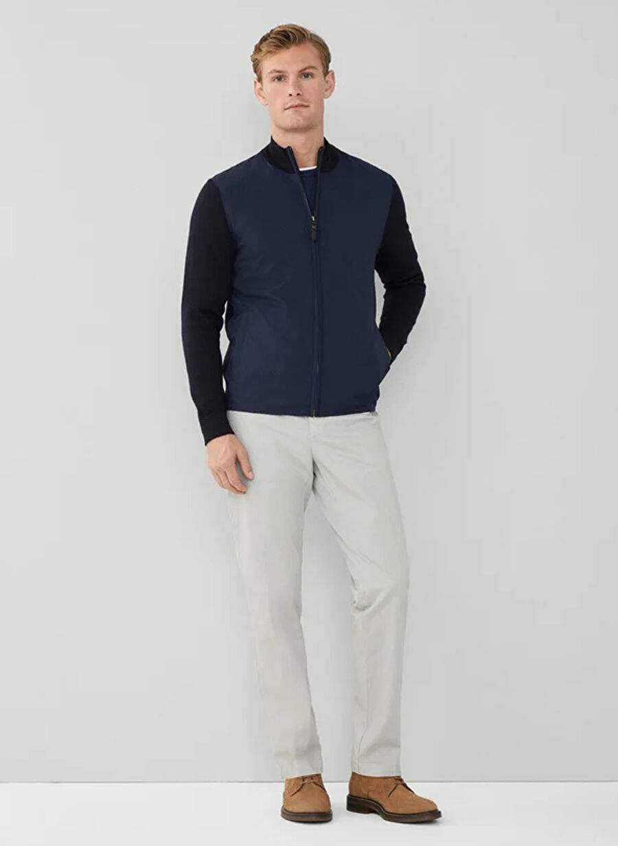 Lacivert Erkek 100 Yun Slim Fit Ceket Hm703111 — صورة المنتج 5 من 9