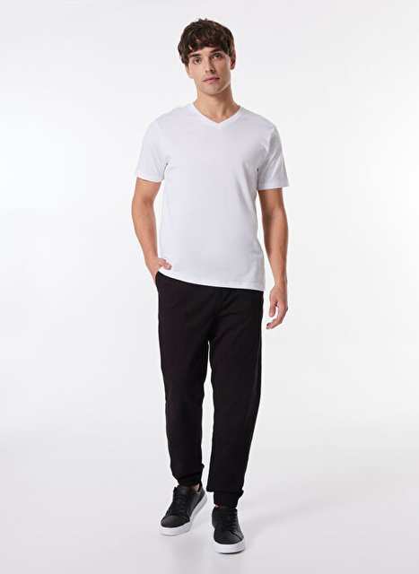 Limon Siyah Erkek Jogger Düz Pantolon MML4WM-PNT9516