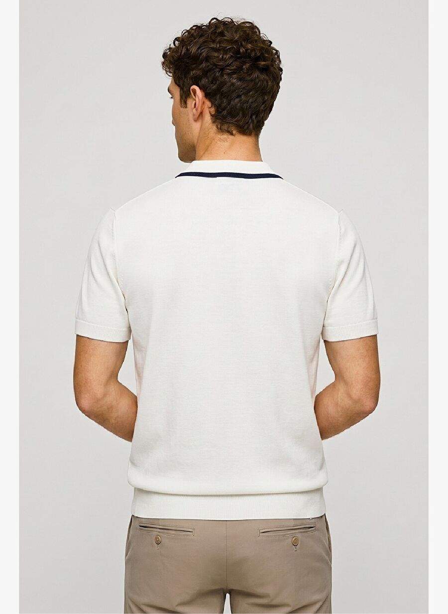 Kırık Beyaz Polo Triko Tişört — Product image 5 of 5