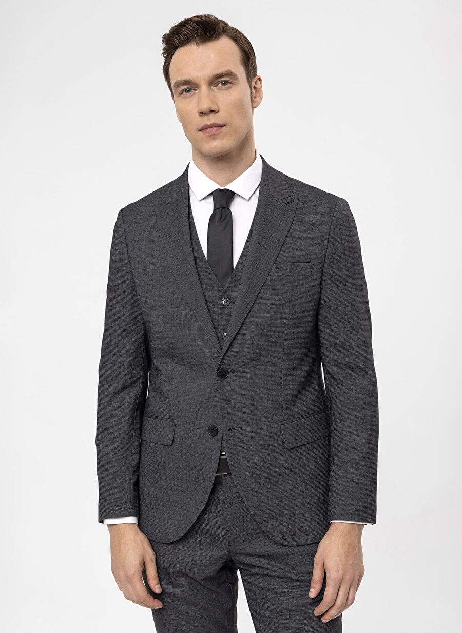 Slim Fit Black Men's Suit TK1020000270 — Product image 3 of 10
