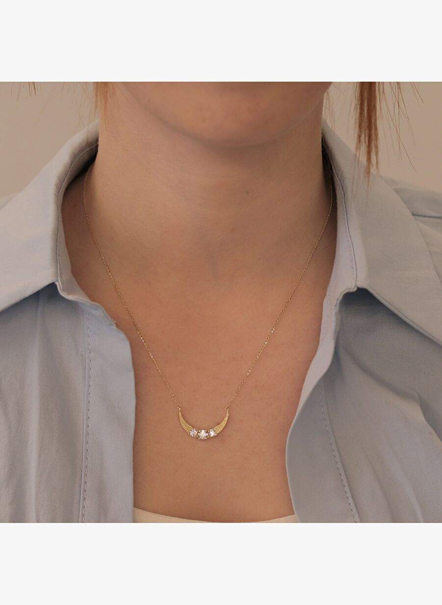 Stone Crescent Necklace — Product image 3 of 3