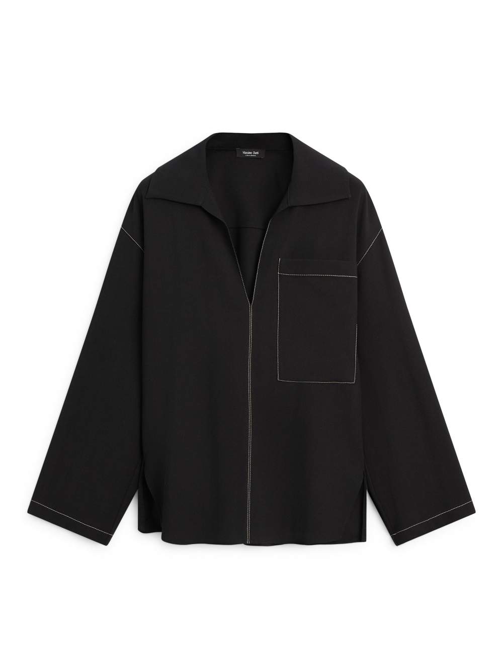 Flowing wool blend overshirt with pocket detail — Product image 12 of 14