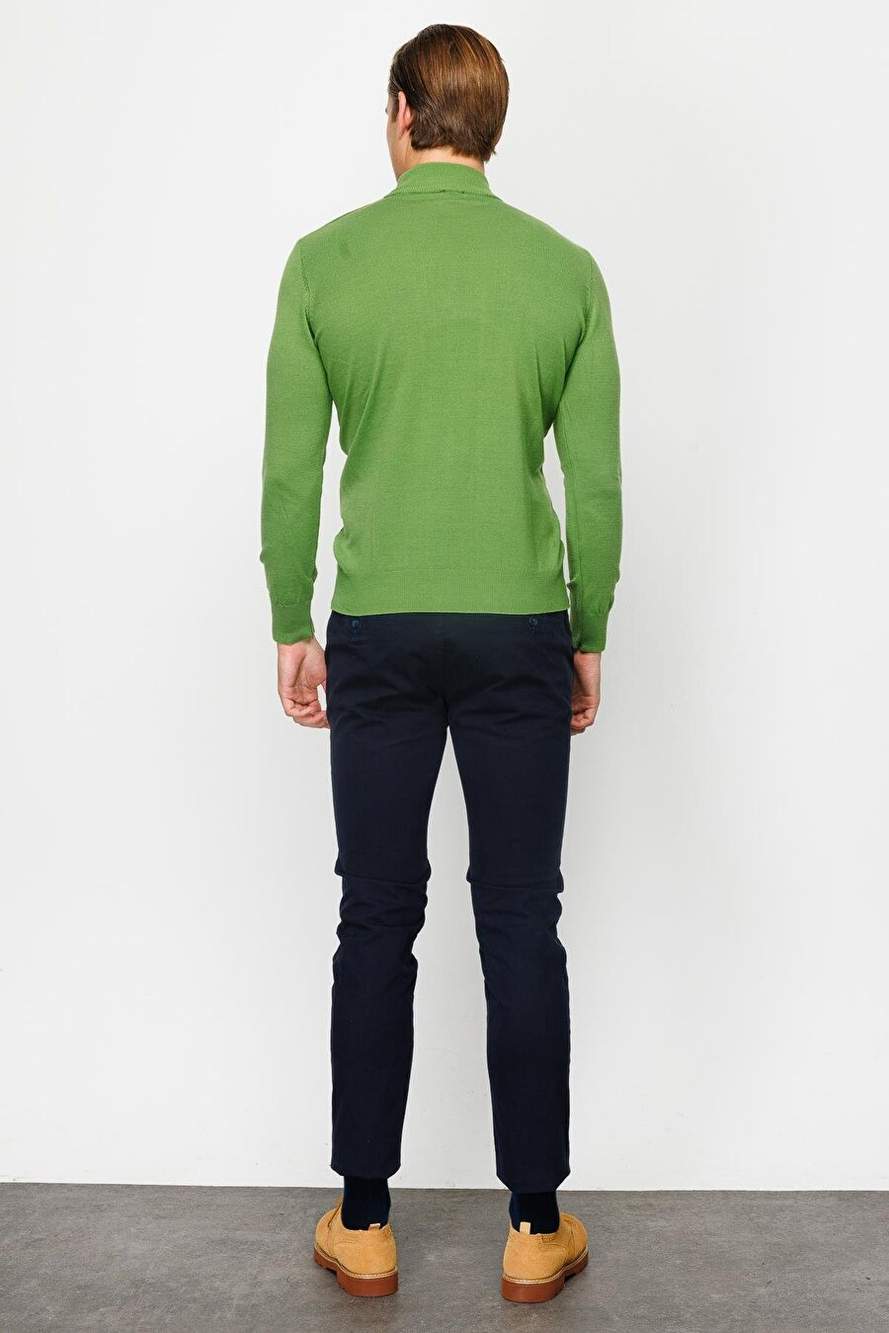 MEN'S GREEN STANDARD HALF FISHERMAN KNITWEAR — Product image 3 of 7