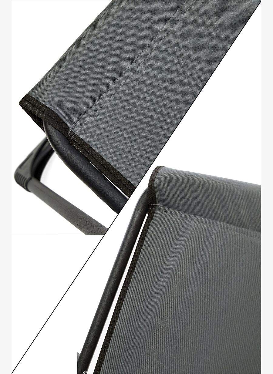 Natura 2 Adet Kamp Sandalyesi Katlanr Sandalye Dikdortgen Bardaklkl Gri Katlanr Mdf Masa — Product image 6 of 7
