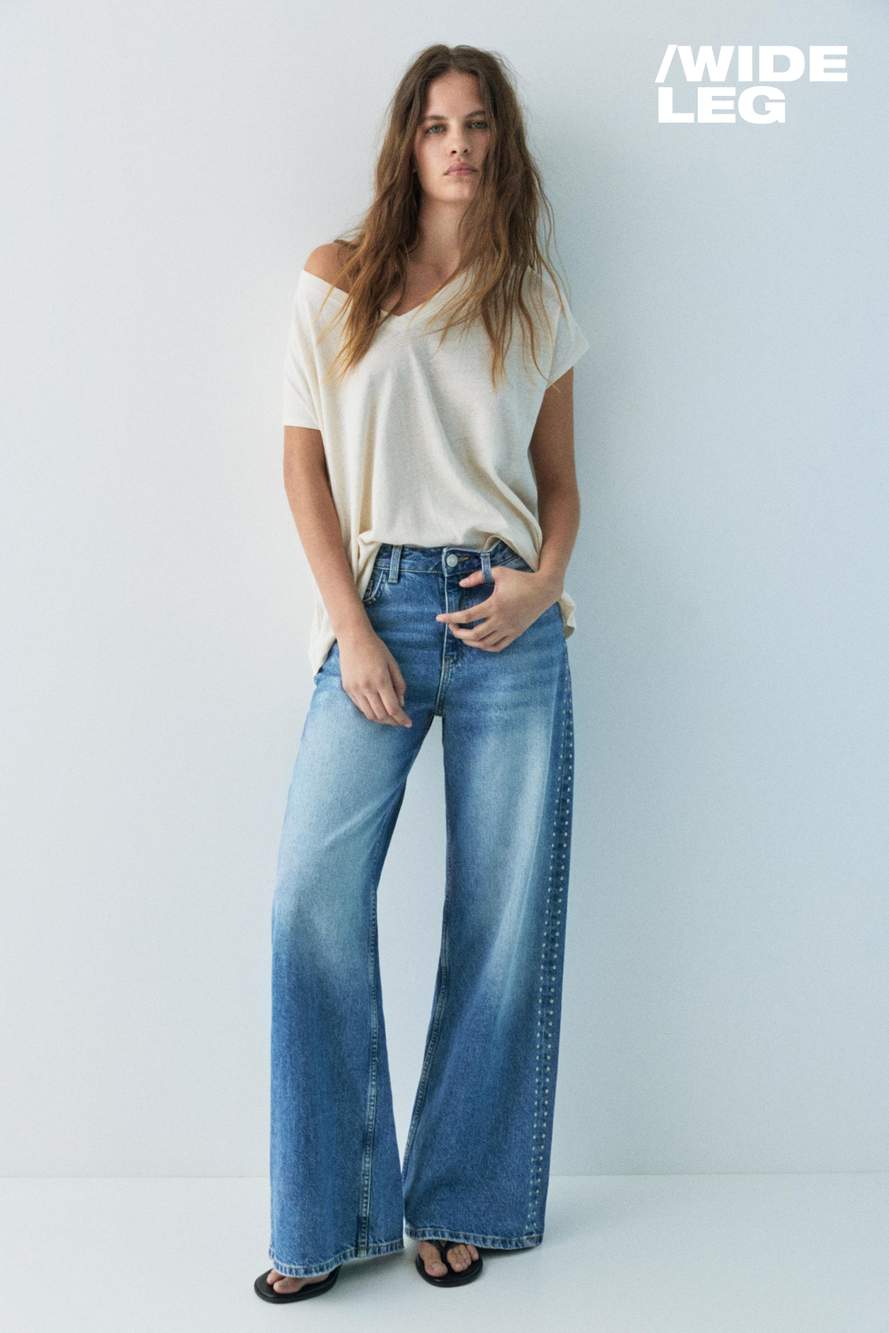 Wide-leg stud jeans — Product image 40 of 60
