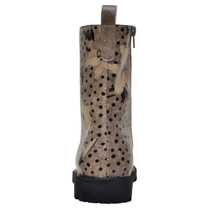 Women Vegan Leather Gray Zipper Long Boots - Black Dress Design — Product image 6 of 6