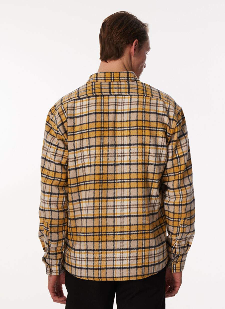 Altınyıldız Classics Oversize Düğmeli Yaka Sarı Melanj Erkek Gömlek 4A2023100185 — Product image 5 of 5