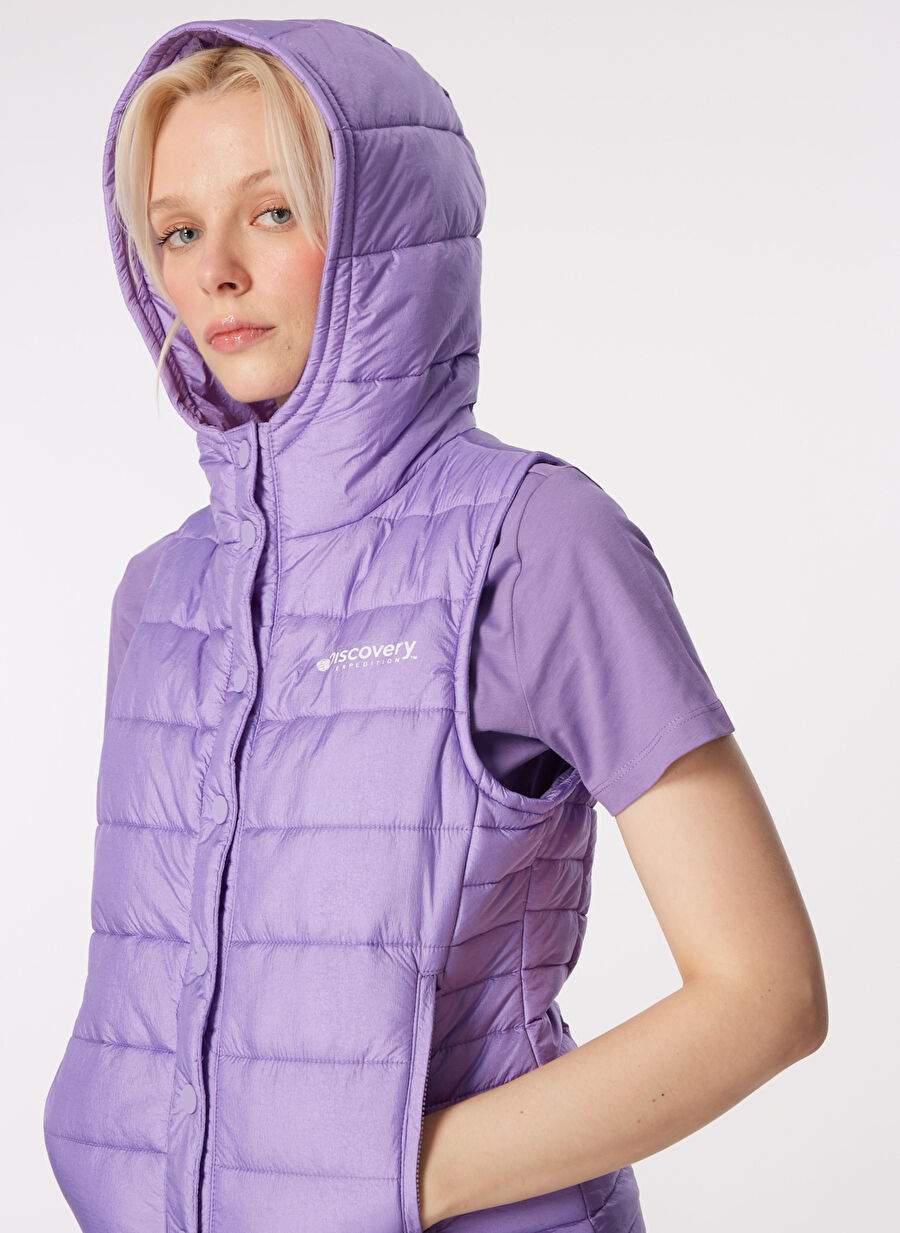 Caterpillar Black Women Stand Collar Quilted Puffer Vest C3WG-YLK02 — Product image 4 of 6