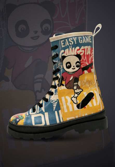 Women Vegan Leather Multicolor Zipper Long Boots - Skaters Design