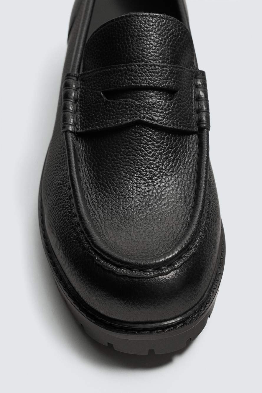 LEATHER LOAFERS WITH TRACK SOLE — Product image 6 of 7