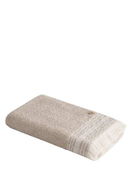 Ramina Beige Organic Cotton Hemp Blended Male Bath Towel 80 x 150 cm