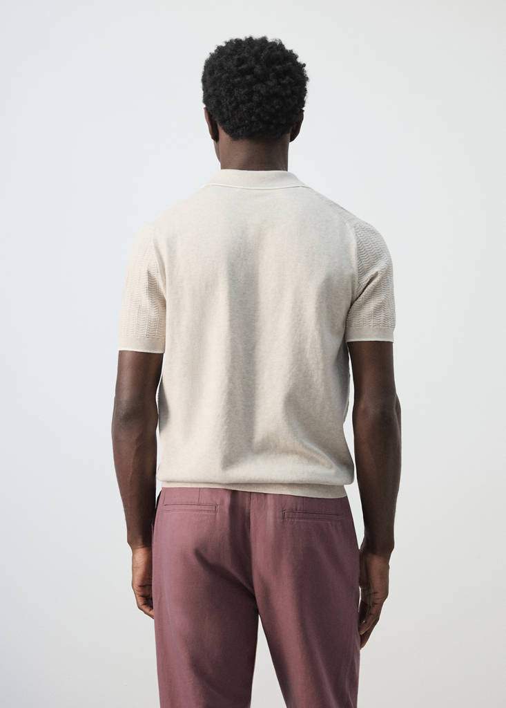 Structured fine-knit polo shirt — Product image 8 of 17