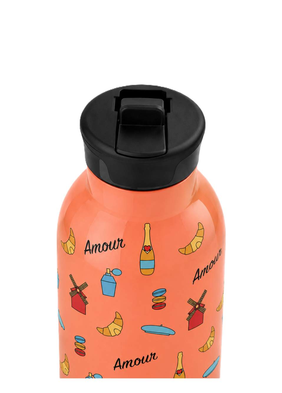 Paris Salmon Children's Thermos Drinker with Steel Straw 470 ml — صورة المنتج 3 من 7
