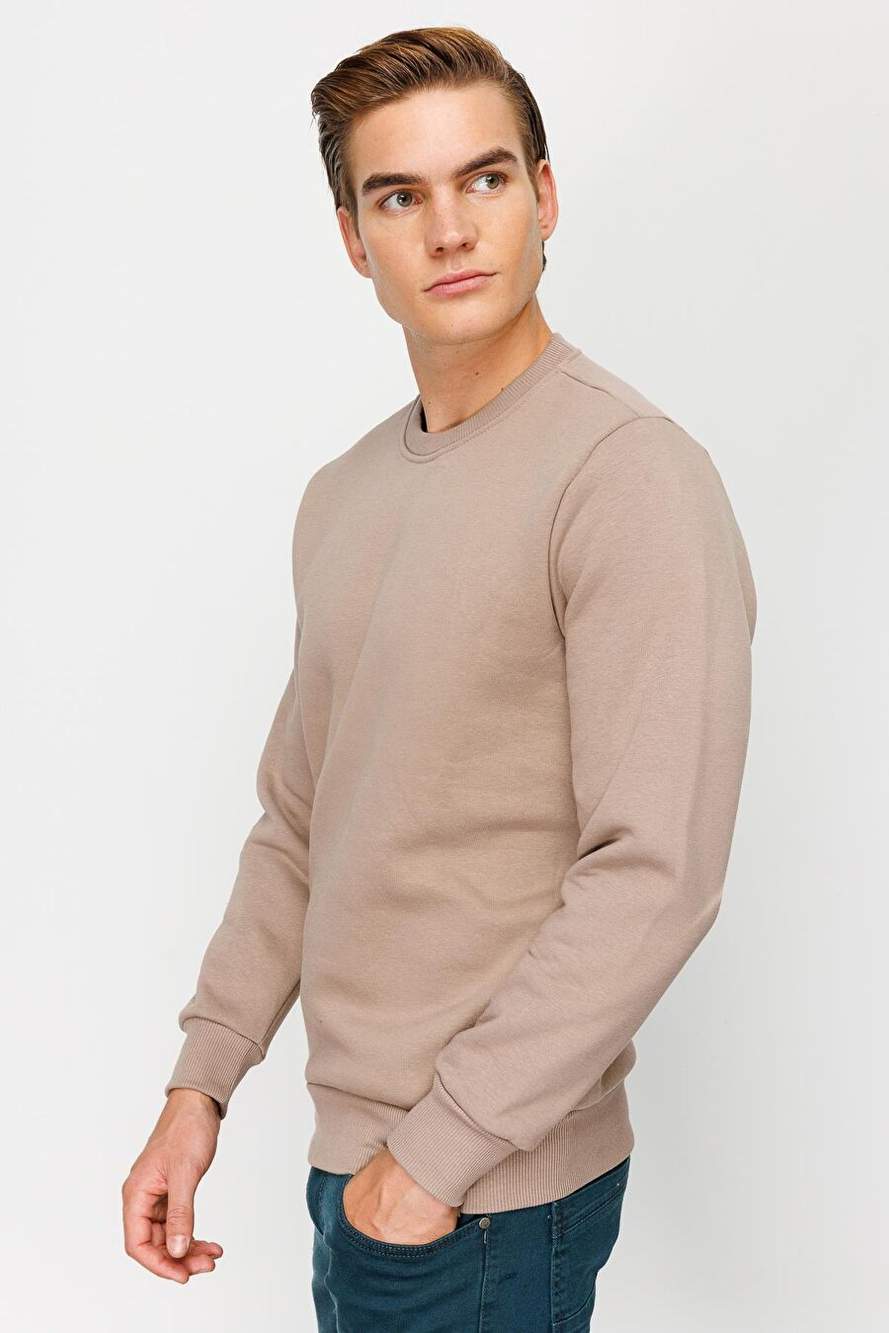 Men's Camel Standard Bike Collar Sweatshirt — Product image 5 of 6