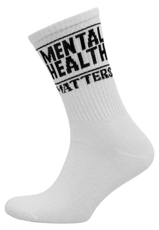 Unisex Vegan White Socks - Mental Health Matters Design — Product image 2 of 5