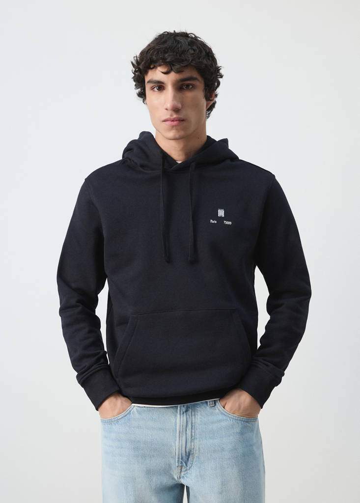 Cotton hooded sweatshirt text — Product image 4 of 19