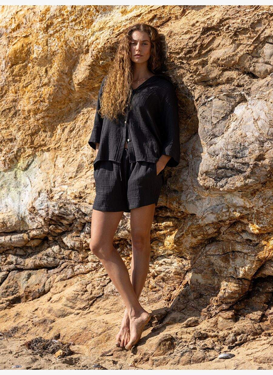 Kaya Drawstring Shorts - Anthracite — Product image 5 of 8